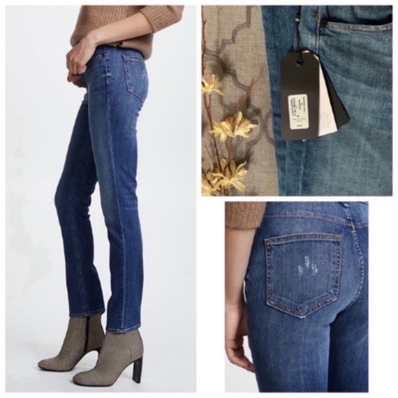 NWT-Rag&Bone Chic High Waist Slim Cigarette Jeans - Picture 8 of 9